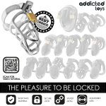 Addicted Toys Silver Lock Metal System Blokujący Rozmiar M – satynowy, anatomiczny