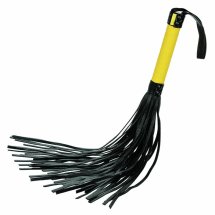 CalExotics Boundless Flogger ręczny z teksturowanym uchwytem, wegańska skóra, 69 cm