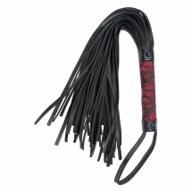 CalExotics Scandal Flogger czarny bat z miękkimi frędzlami i ergonomicznym uchwytem 37,5 cm