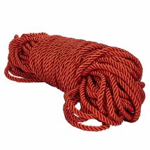 CalExotics Scandal Red lina do bondage 30 m, bawełna/poliester, intensywny czerwony kolor