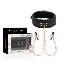 Coquette Chic Desire Fantasy naszyjnik z neoprenową podszewką, zaciski i łańcuszki, regulacja