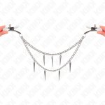 KINK Zaciski z metalowymi łańcuszkami 30 cm – regulowane, silikonowe nakładki