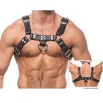 Svenjoyment Harness Skórzany Body z łańcuchem, regulowany, czarny S-XL, syntetyczny materiał