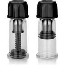 CalExotics Vacuum Twist system podciśnieniowy do stymulacji piersi, czarny, 2 elementy ABS