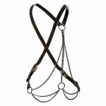 CalExotics Euphoria MultiChain Harness – uprząż premium z łańcuchami, czarna, aksamitna podszewka