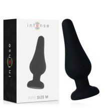 Intense Pipo M silikonowy korek stożkowy anatomiczny czarny 11cm