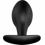 Pretty Love Korek anatomiczny silikonowy kotwica 8,5cm czarny medyczny