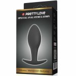 Pretty Love Korek anatomiczny silikonowy kotwica 8,5cm czarny medyczny