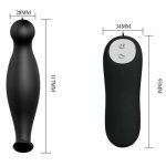 Pretty Love Plug wibracyjny 12 trybów czarny silikonowy z pilotem bezprzewodowym