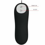 Pretty Love Plug wibracyjny 12 trybów czarny silikonowy z pilotem bezprzewodowym