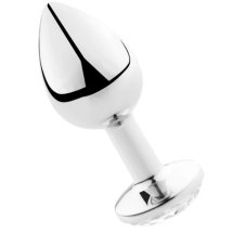 SecretPlay aluminiowy korek anatomiczny przezroczysty 7cm z dekoracją