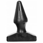 All Black Wtyczka anatomiczna 16 cm stożkowa, PVC, czarna, hipoalergiczna