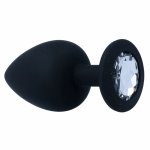 Intense Shelki L czarny korek anatomiczny silikonowy 9,2cm podstawa romb