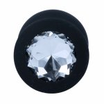 Intense Shelki L czarny korek anatomiczny silikonowy 9,2cm podstawa romb