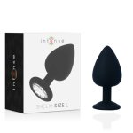 Intense Shelki L czarny korek anatomiczny silikonowy 9,2cm podstawa romb