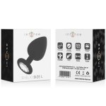 Intense Shelki L czarny korek anatomiczny silikonowy 9,2cm podstawa romb