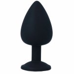 Intense Shelki L czarny korek anatomiczny silikonowy 9,2cm podstawa romb
