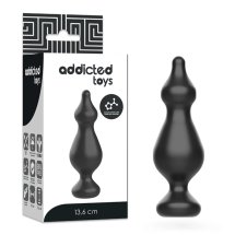 Addicted Toys Korek Analny 13,6 cm Czarny Silikon Medyczny, szeroka podstawa