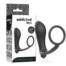 Addicted Toys model 8435565913625 - silikonowy korek analny z pierścieniem i systemem wibracji