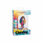 CalExotics Cheeky Medium Tie Dye - silikonowy korek z przyssawką 7,5 cm, kolorowy wzór