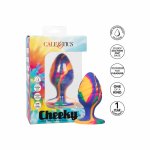 CalExotics Cheeky Medium Tie Dye silikonowa zatyczka anatomiczna z przyssawką 9cm, tie-dye