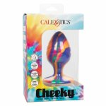 CalExotics Cheeky Medium Tie Dye silikonowa zatyczka anatomiczna z przyssawką 9cm, tie-dye