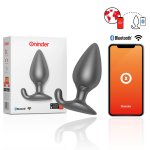 Oninder Rio Plug wibracyjny czarny - aplikacja sterująca, IPX7, silikon medyczny
