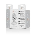 Intense Aluminiowa Wtyczka Anatomiczna Srebrny Kryształ, rozmiar S, 7 cm