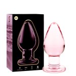 Ibiza Nebula Series Model 3 szklany korek anatomiczny różowy, 11 cm, ręcznie formowany