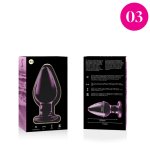 Ibiza Nebula Series Model 3 szklany korek anatomiczny różowy, 11 cm, ręcznie formowany