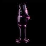Ibiza Nebula Series Model 6 szklany korek anatomiczny różowy, 12,5 cm, hipoalergiczny