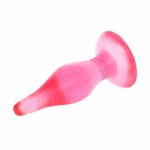 Baile Korek Analny Soft Touch Liliowy 14,2 cm, elastyczny z przyssawką, miękki materiał