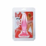 Baile Korek Analny Soft Touch Liliowy 14,2 cm, elastyczny z przyssawką, miękki materiał