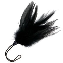Darkness Czarny długopis stymulujący 17 cm, akcesorium z piorem, ergonomiczny uchwyt