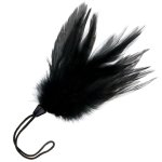 Darkness Czarny długopis stymulujący 17 cm, akcesorium z piorem, ergonomiczny uchwyt