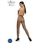 Passion Eco Collection Bodystocking S007 czarny, ekologiczny materiał, uniwersalny rozmiar