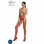 Passion Eco Collection Bodystocking Eco S007 czerwony, ekologiczny, uniwersalny rozmiar