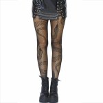 Leg Avenue pończochy kabaretki czarne z wzorem wężowym, siateczka, One Size