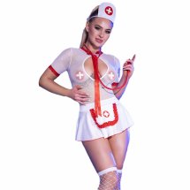 Chilirose CR 4365 Strój Pielęgniarki L/XL z kompletem akcesoriów medycznych i pończochami