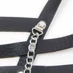 Subblime Harness gorset czarny z ozdobnymi łańcuszkami, uniwersalny rozmiar