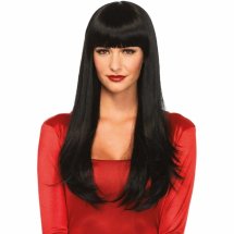 Leg Avenue Bangin Long peruka czarna prosta z grzywką, długa 100 cm, regulowana