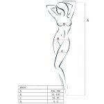 Passion BS031 czerwone bodystocking z haftem, kabaretka, jeden rozmiar