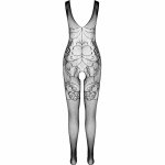 Passion Eco Collection Bodystocking BS012 czarny, ekologiczny model z recyklingu, uniwersalny rozmiar