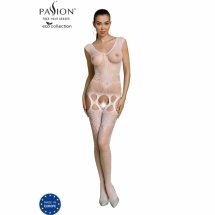 Passion Eco Collection Bodystocking BS014 biały, ekologiczny materiał z recyklingu, uniwersalny