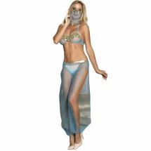 Subblime Blue India Style Zestaw Bielizny L/XL Niebieski ze Złotymi Ozdobami, bralette i majtki