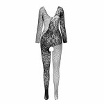 PASSION BS107 Bodystocking czerwony, elastyczny, ażurowy wzór, uniwersalny rozmiar