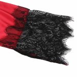 Subblime 954024 Koronkowa koszulka z tyłu + stringi czerwono-czarne L/XL – transparentne wstawki