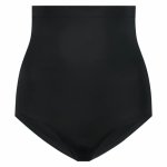 Bye Bra figi Estilo bezszwowe czarne z wysokim stanem XXL, komfort i modelowanie