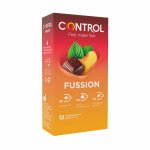 Control Fusion 12 szt. prezerwatywy zapachowe, mix kolorów, anatomiczne 54 mm