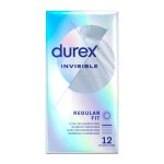 Durex Invisible Ultra Cienkie 12 szt. prezerwatywy lateksowe, gładkie 54 mm